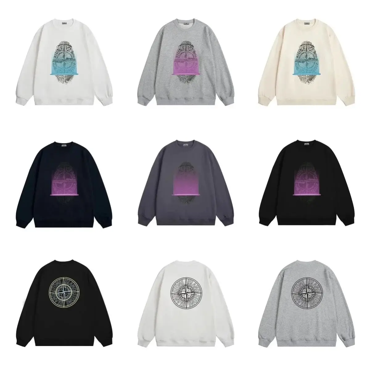 Stone Island Compass Logo Sweatshirt - White