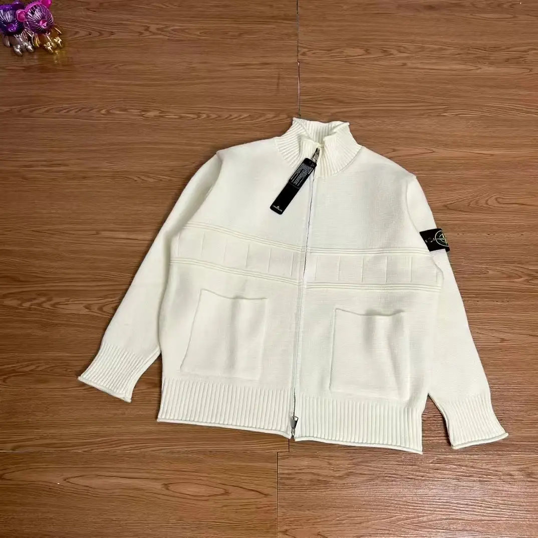 Stone Island Grey knitted cardigan 7520856902 — foto 4 de 6