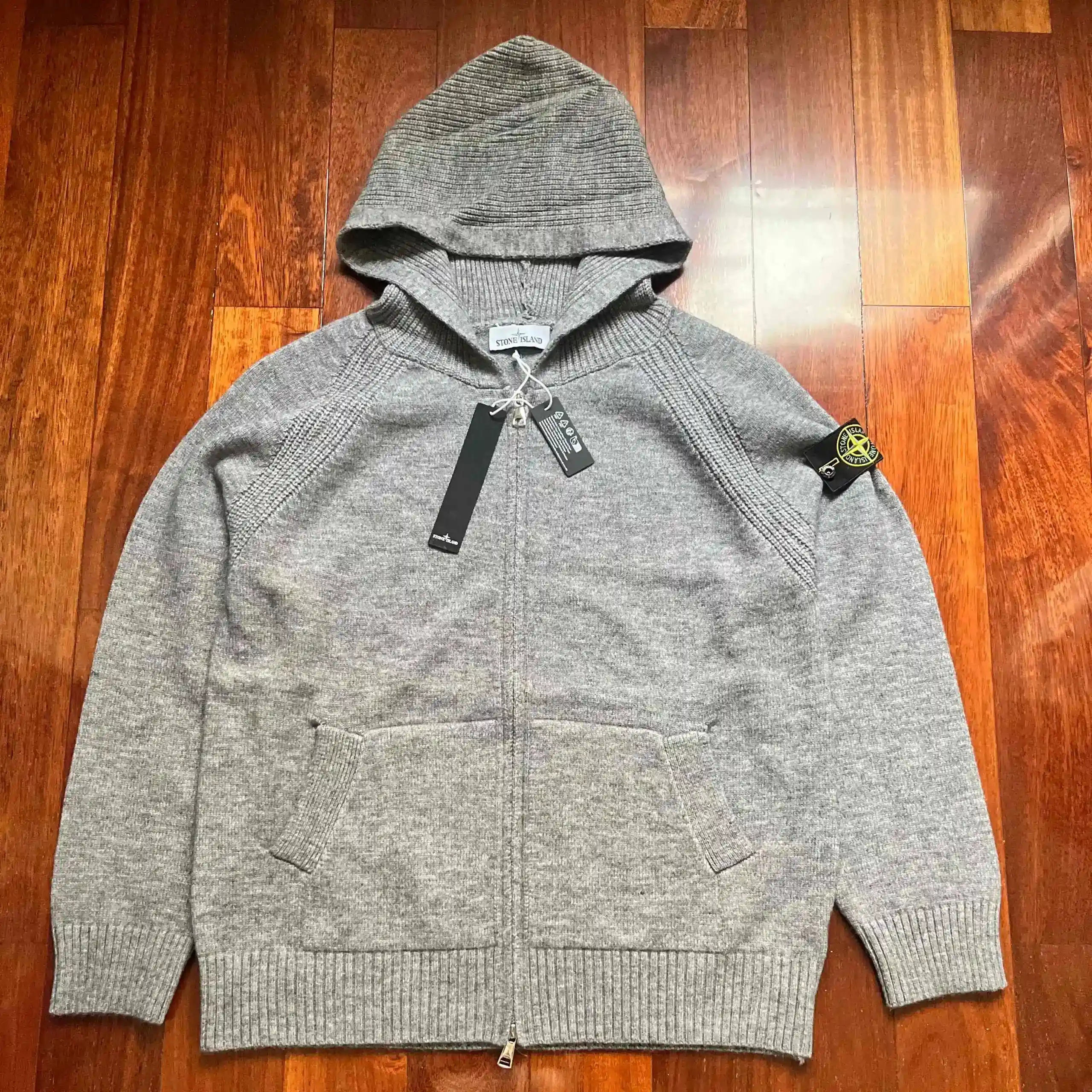 Stone Island Grey knitted cardigan 7520856902 — foto 5 de 6