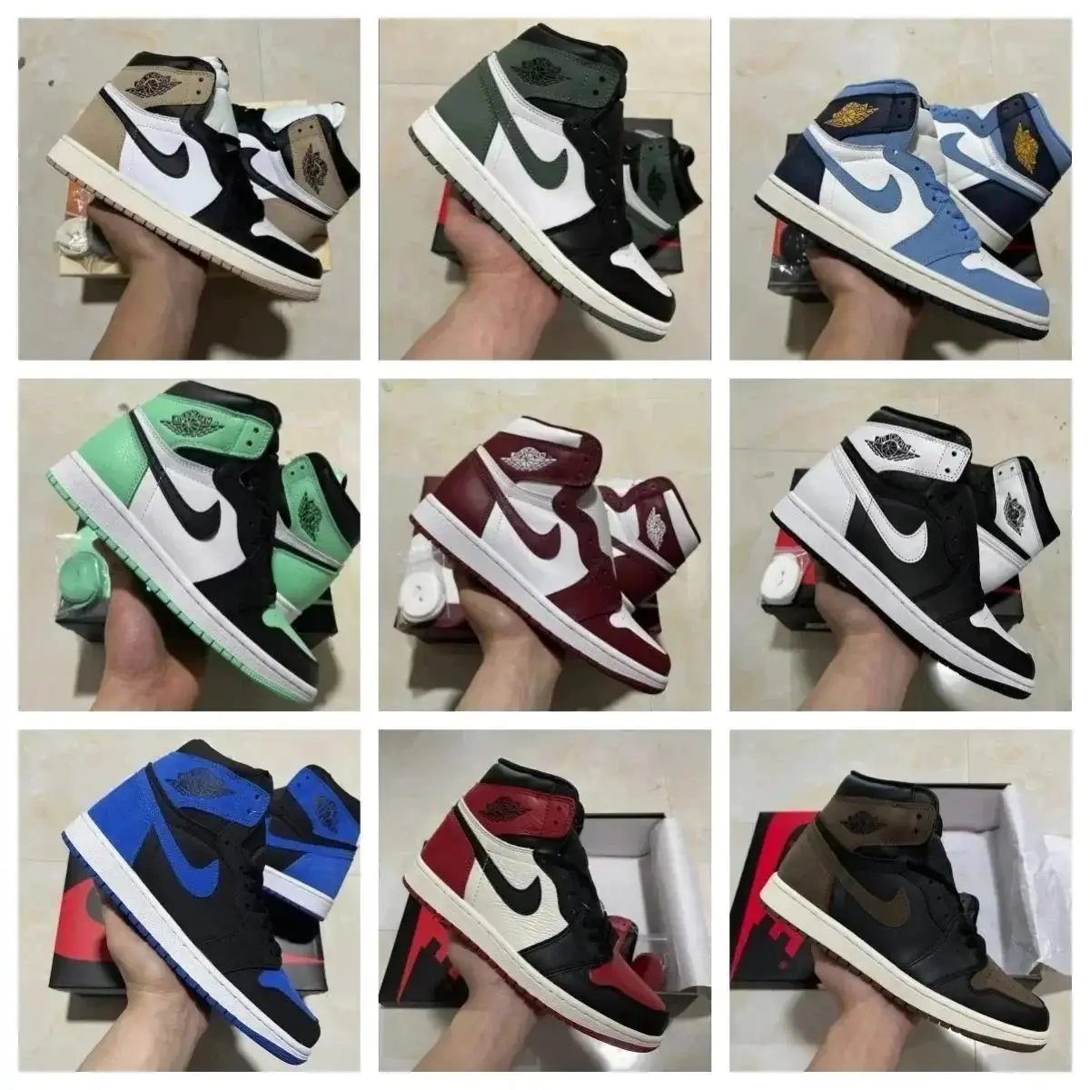 Jordan 1 High OG Sneakers [Multiple Colorways Including Dior-Inspired Styles]