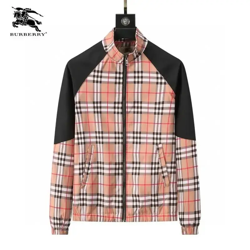 Burberry Checkered-Sleeve Jacket