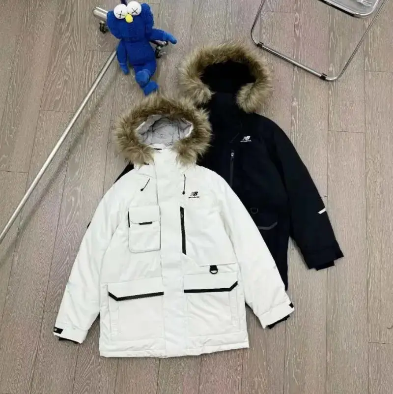 New Balance Puffer Jacket [White & Black]