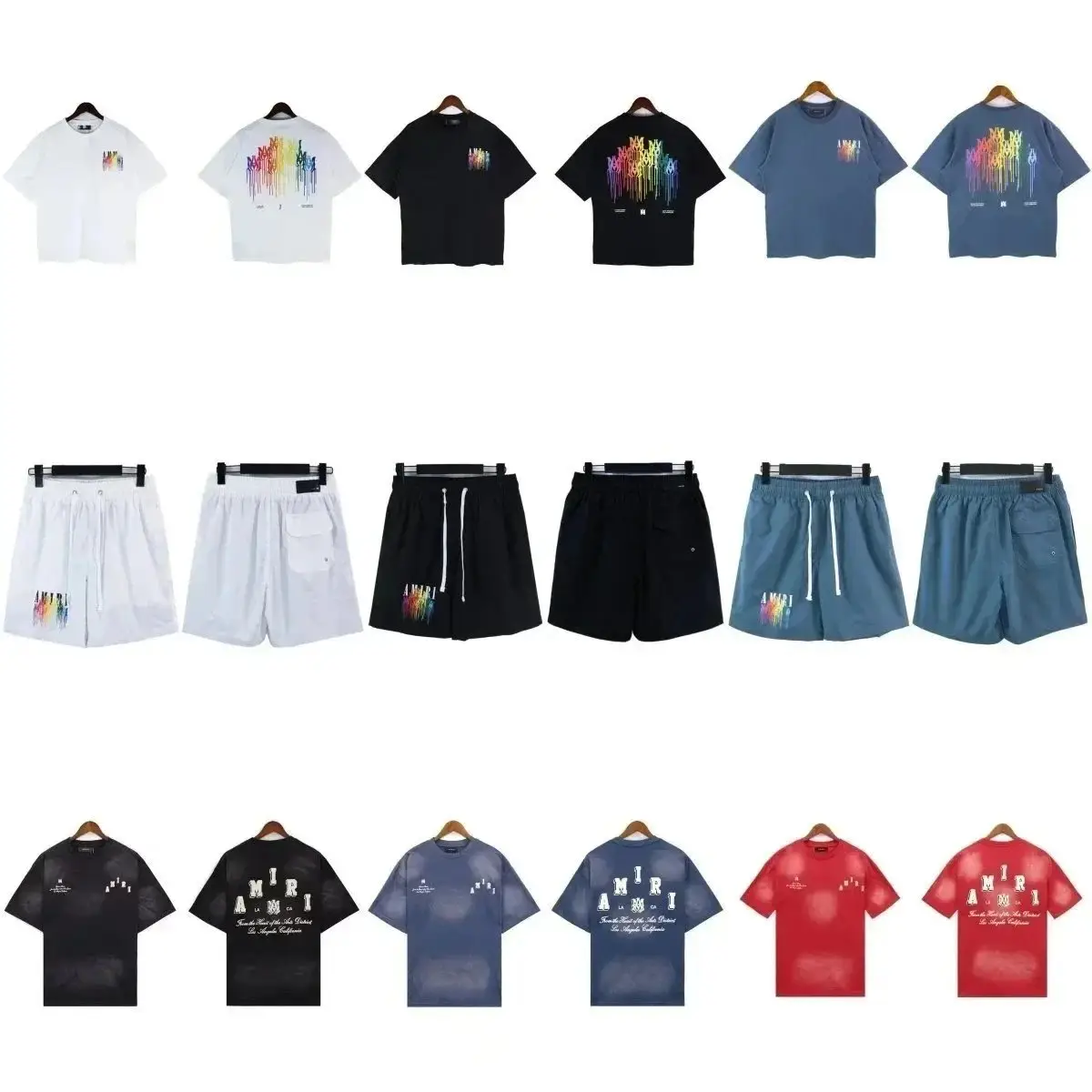 AMIRI Rainbow Drip T-Shirt/Shorts [40 styles]