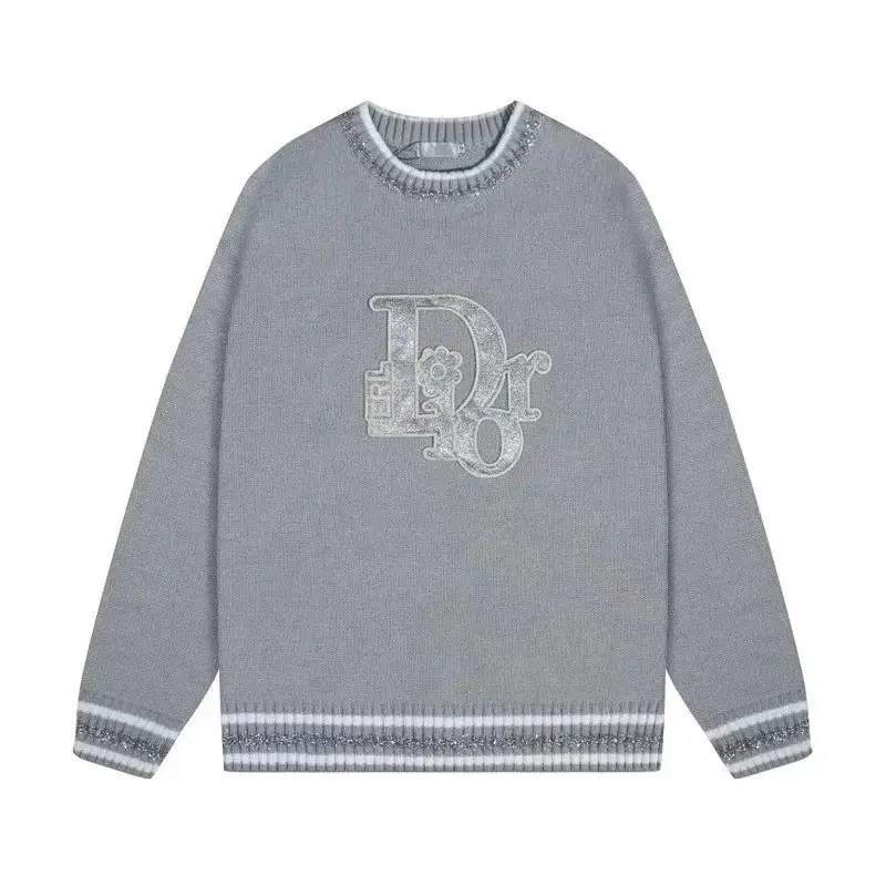 Loewe Anagram / Fendi Crest / Dior Oblique / Prada Triangle / Gucci GG Knit Round Neck Warm Sweaters — foto 6 de 6