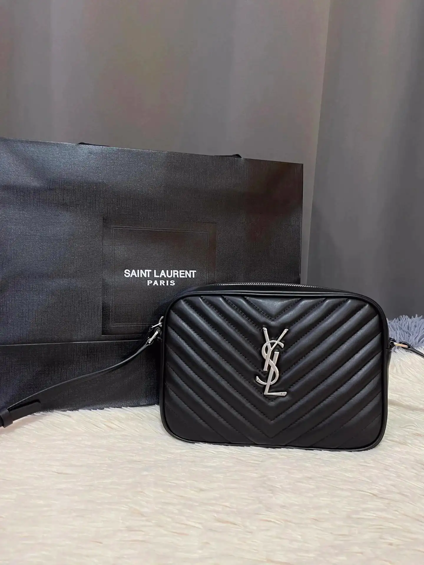 Saint Laurent Quilted Camera Bag