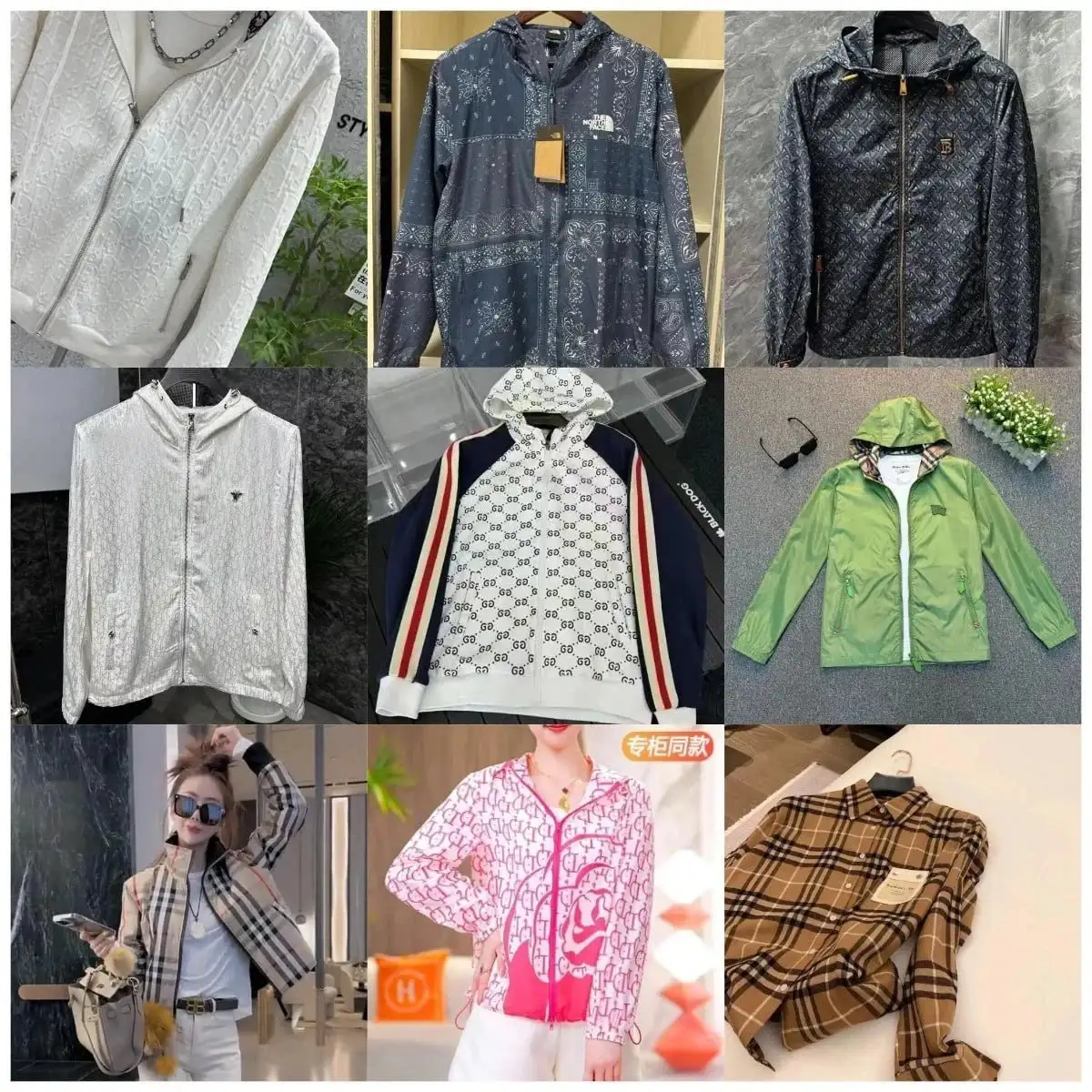 Burberry Moncler Prada Dior Hoodie Jackets [40 styles]