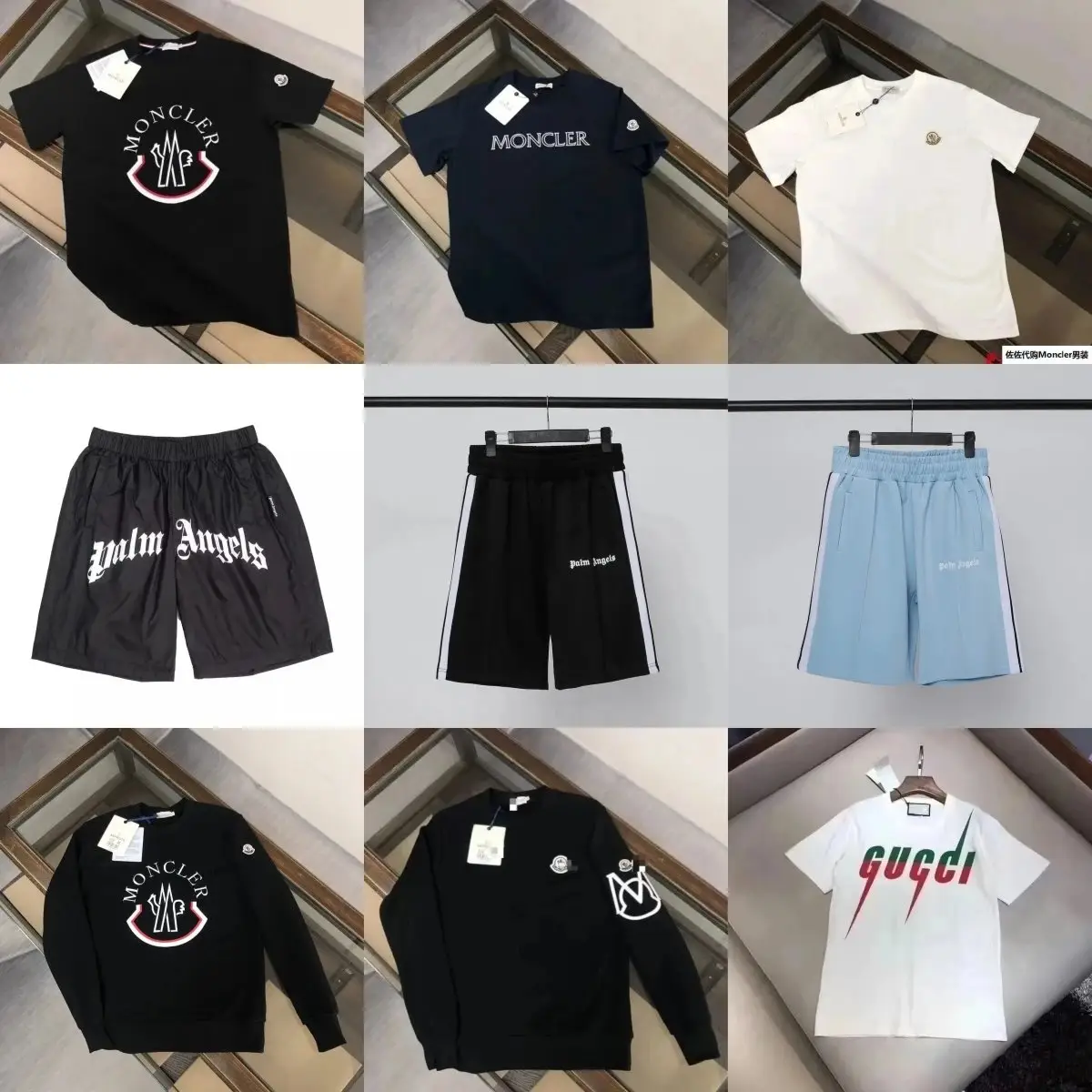 Moncler T-Shirts and Sweaters [Multiple Styles Including Palm Angels & Gucci Collaborations]