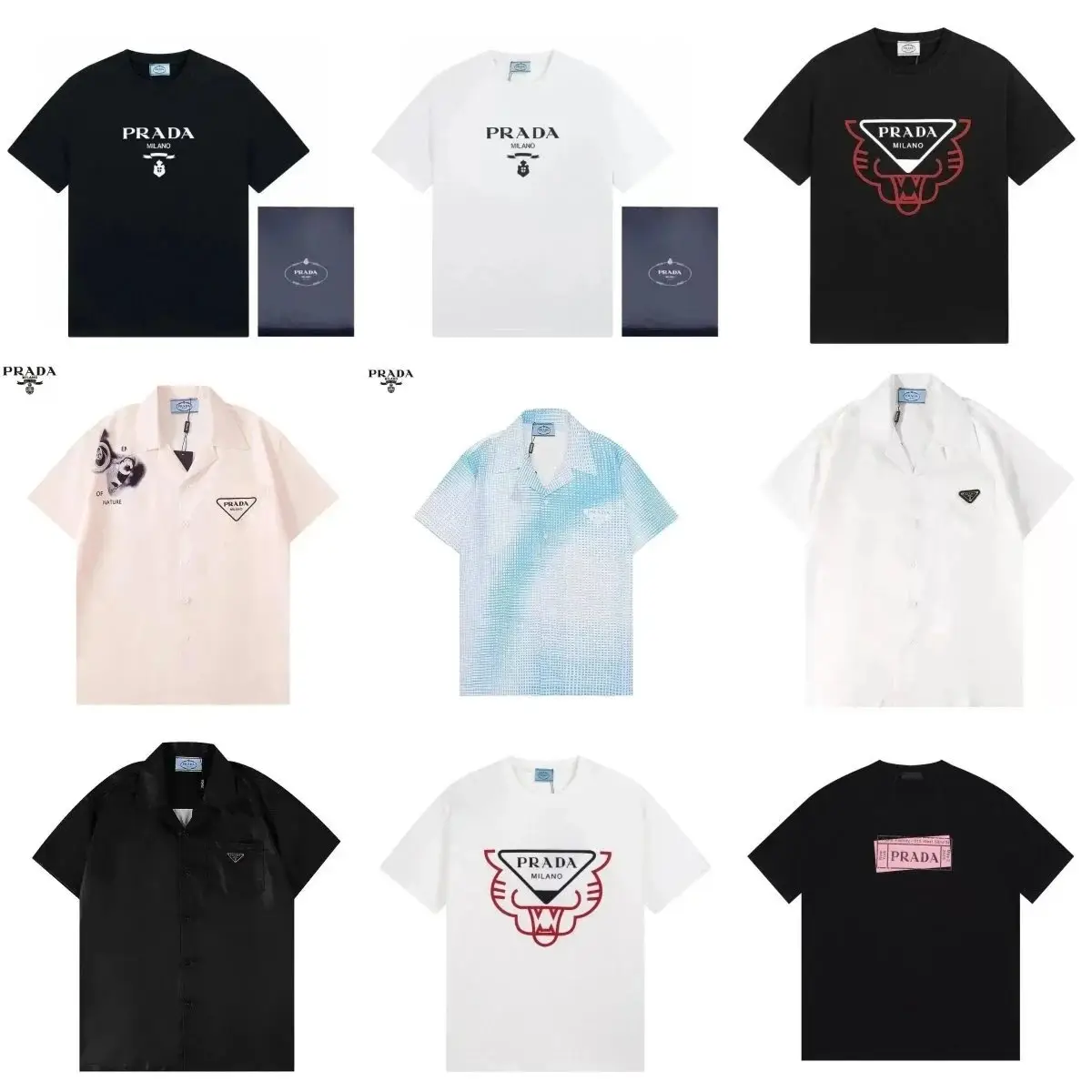 Prada Men's Short Sleeve Shirts and T-Shirts