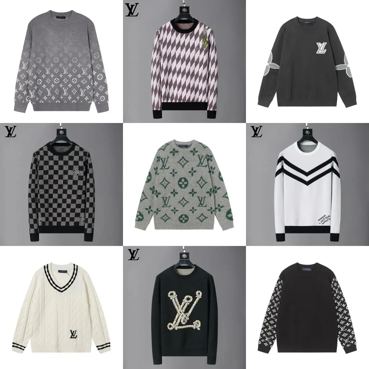 Louis Vuitton Monogram / Damier / Checkered / Rope Logo Sweaters [9 Styles]