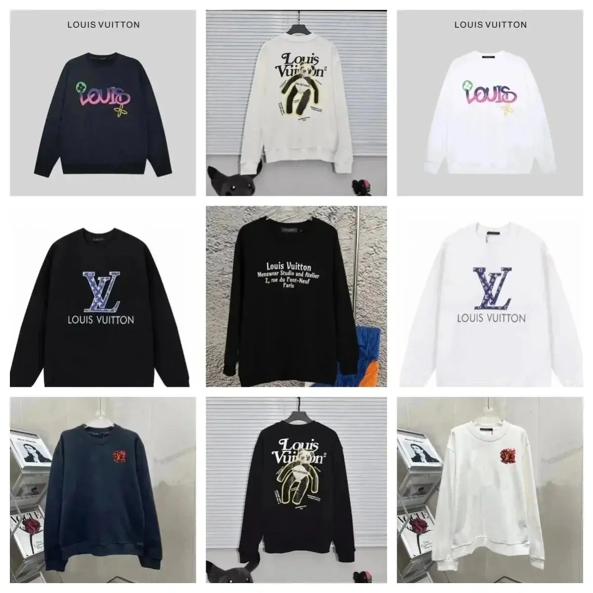 Louis Vuitton LV Monogram / Louis Vuitton2 / Gradient Logo Sweatshirts [11+ styles]