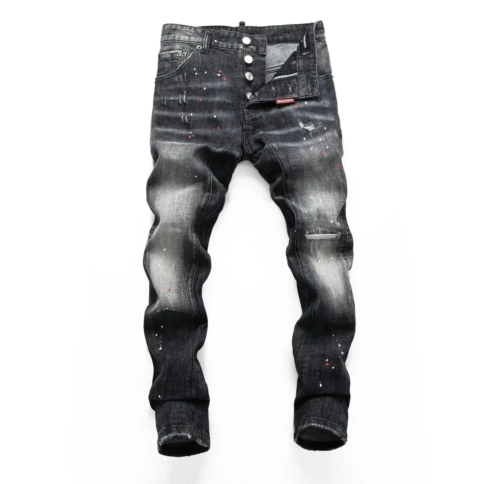 Dsquared2 D2 Stretch Ink-Splashed Patch Jeans — foto 2 de 6