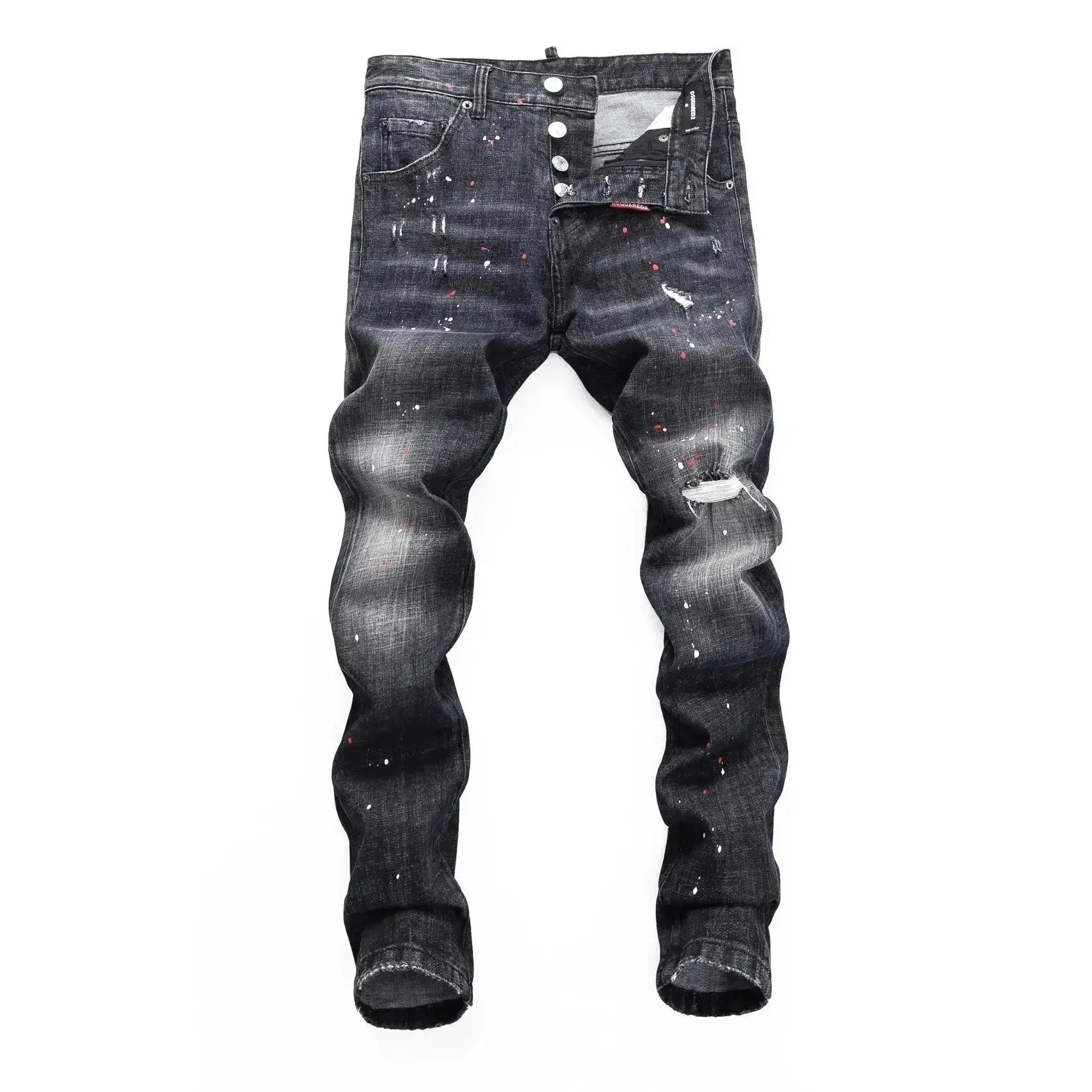 Dsquared2 D2 Stretch Ink-Splashed Patch Jeans — foto 3 de 6
