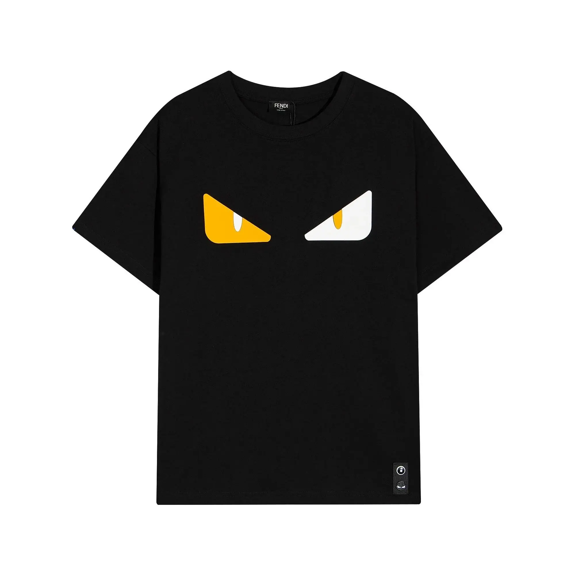 Fendi Black Graphic T-Shirt with FF Logo Design — foto 3 de 6