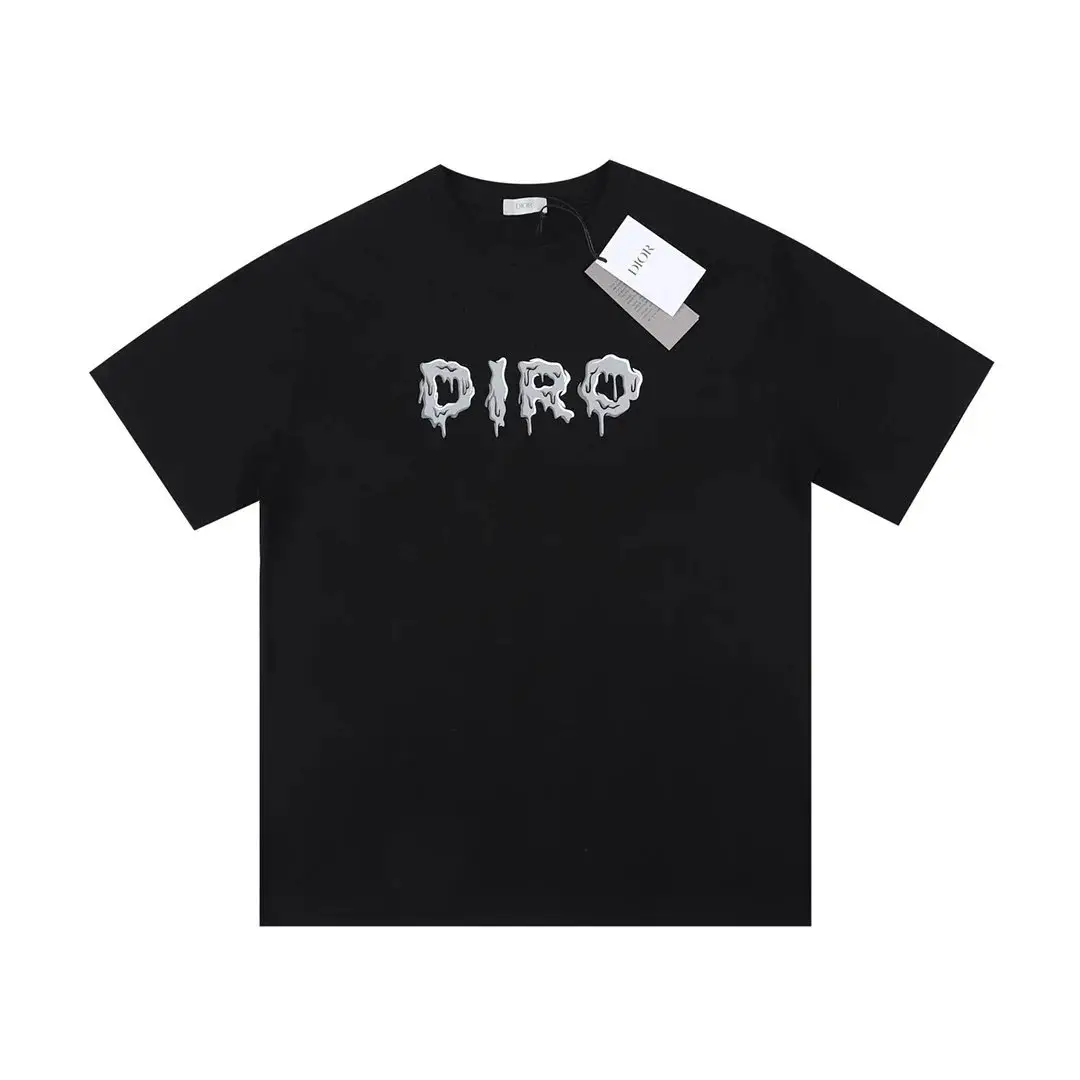 Dior Men's Black T-Shirt with Embroidered Logo - Luxury Fashion — foto 2 de 6