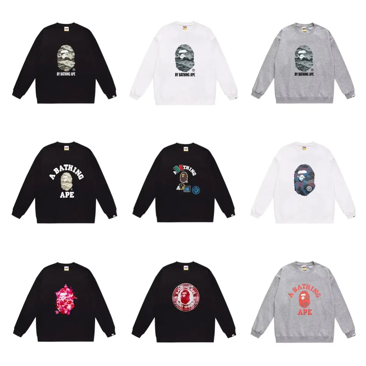 BAPE Crew neck sweatshirt (35+styles)
