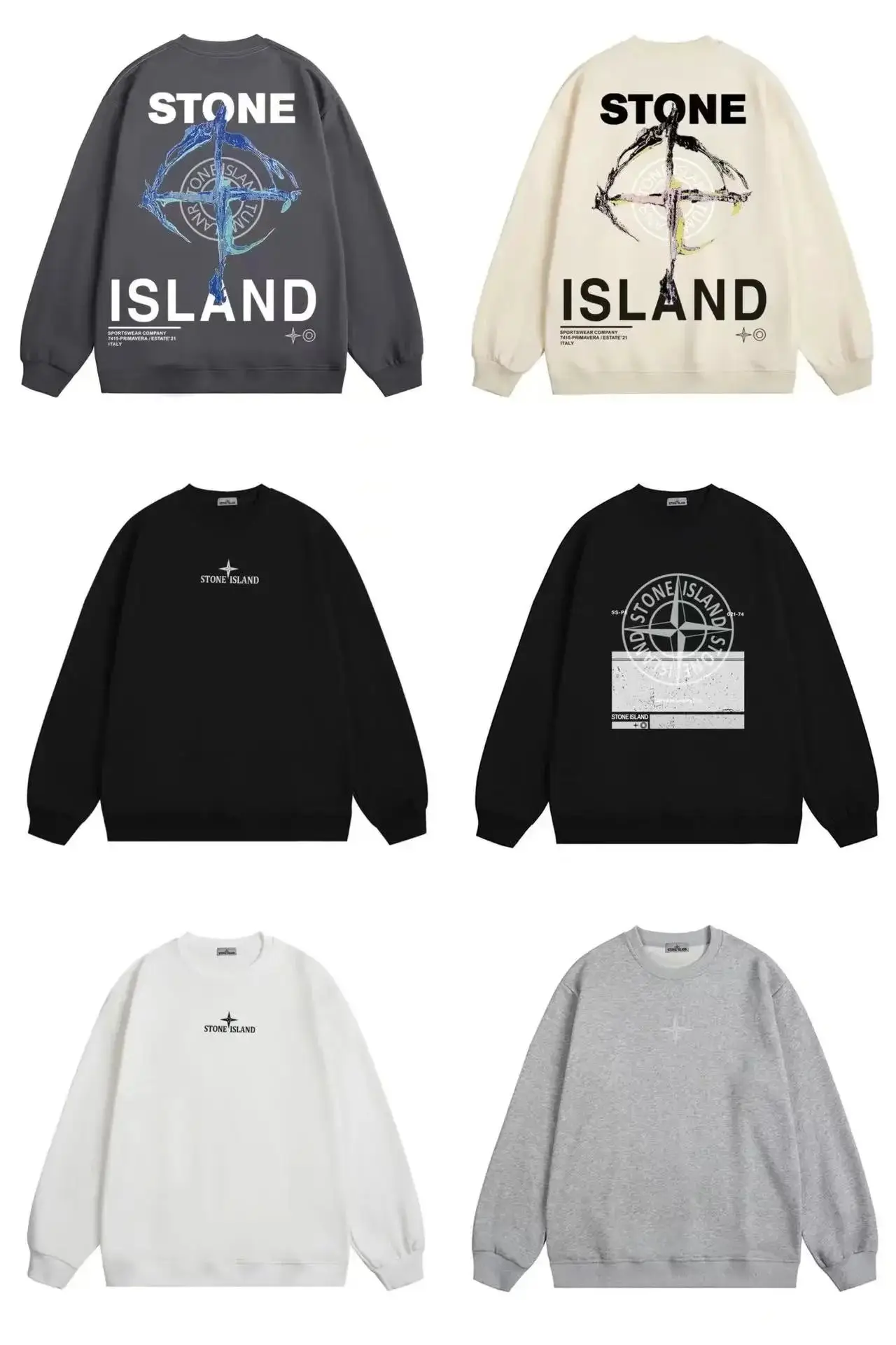 Stone Island Compass Logo Sweatshirts