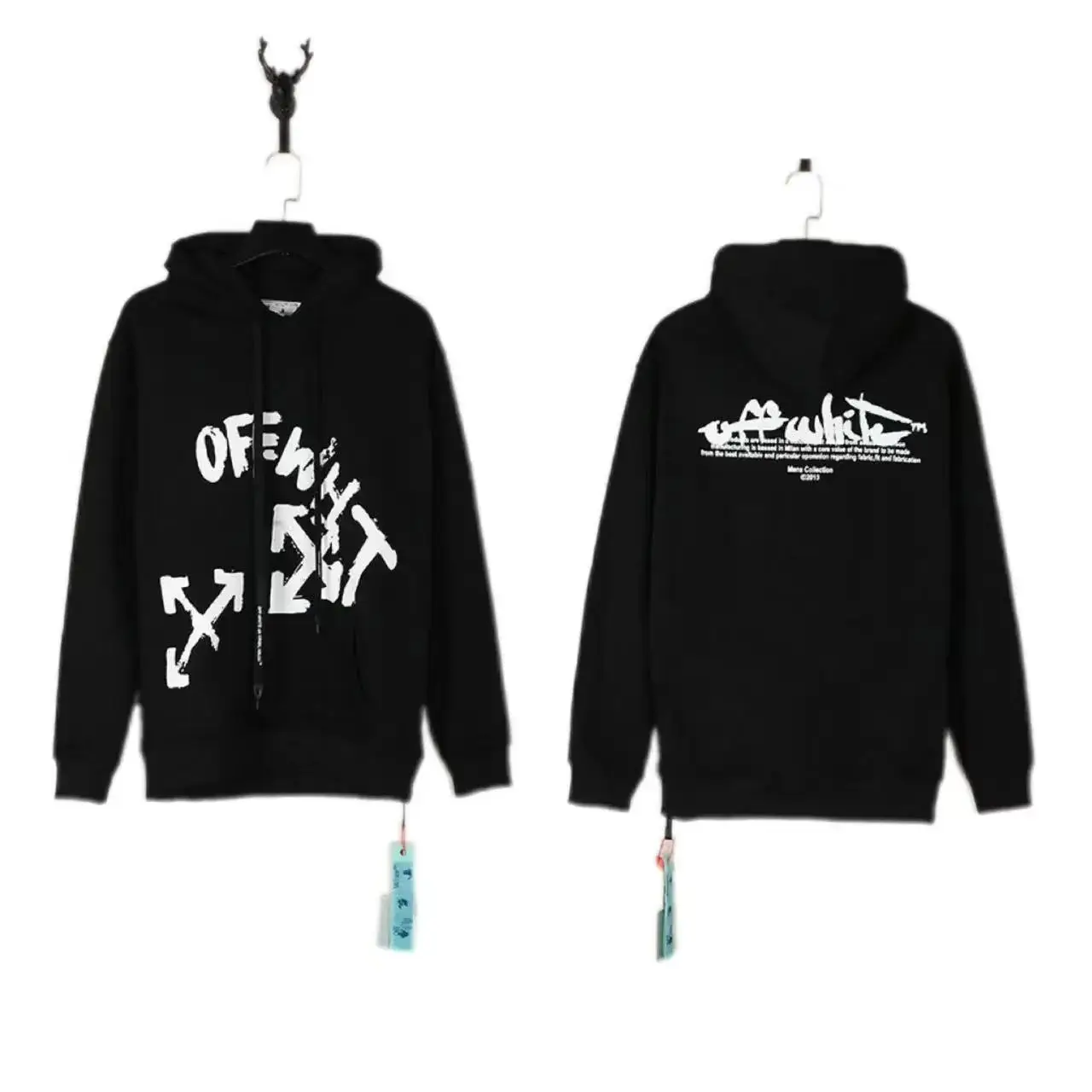 Off-White Hoodie with Arrow Print and Logo Design — foto 6 de 6