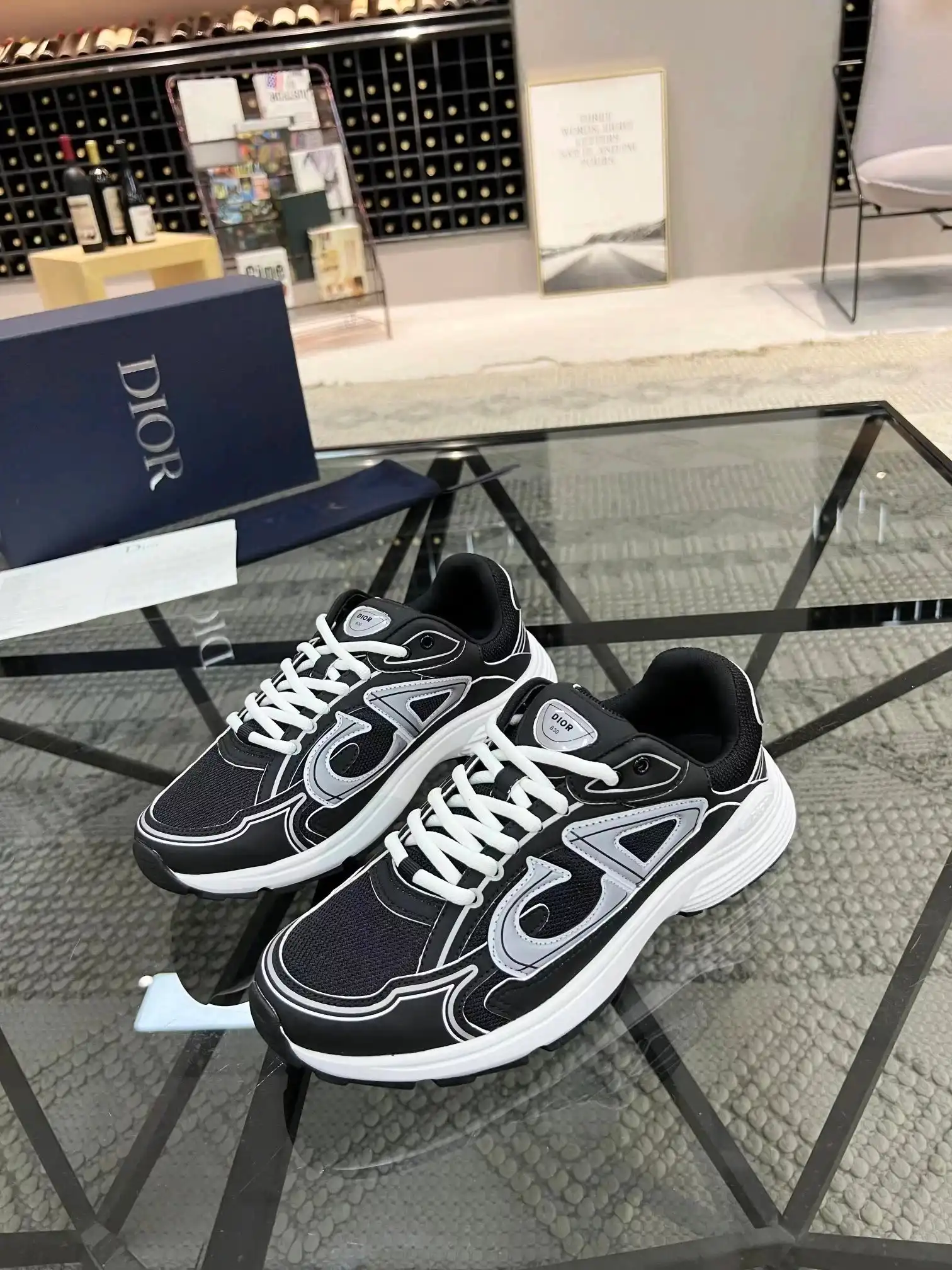 Dior B30 Mesh Sneakers [Black/White Styles] — foto 3 de 6