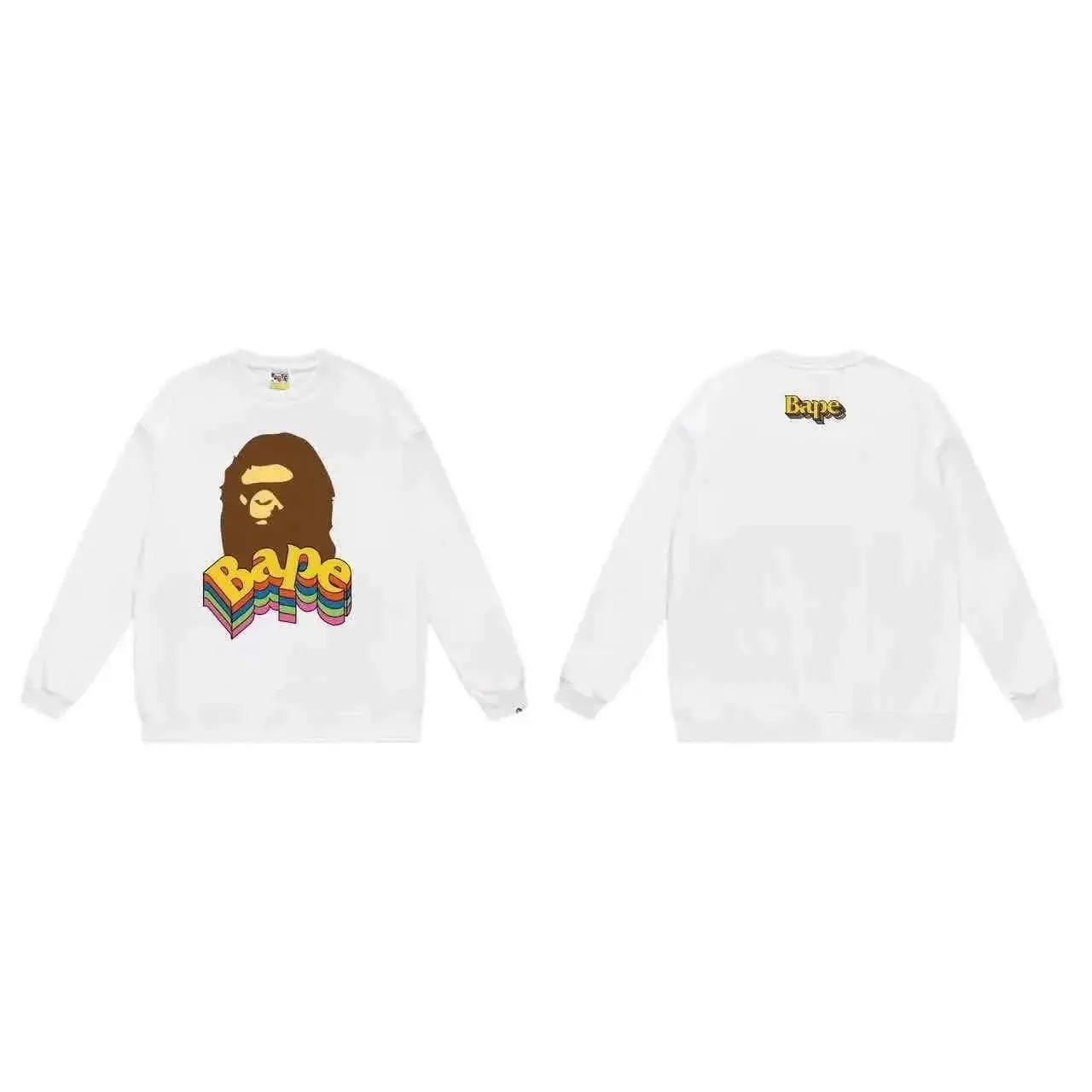 A Bathing Ape BAPE Rainbow Logo Crewneck Sweatshirt - Black — foto 3 de 6