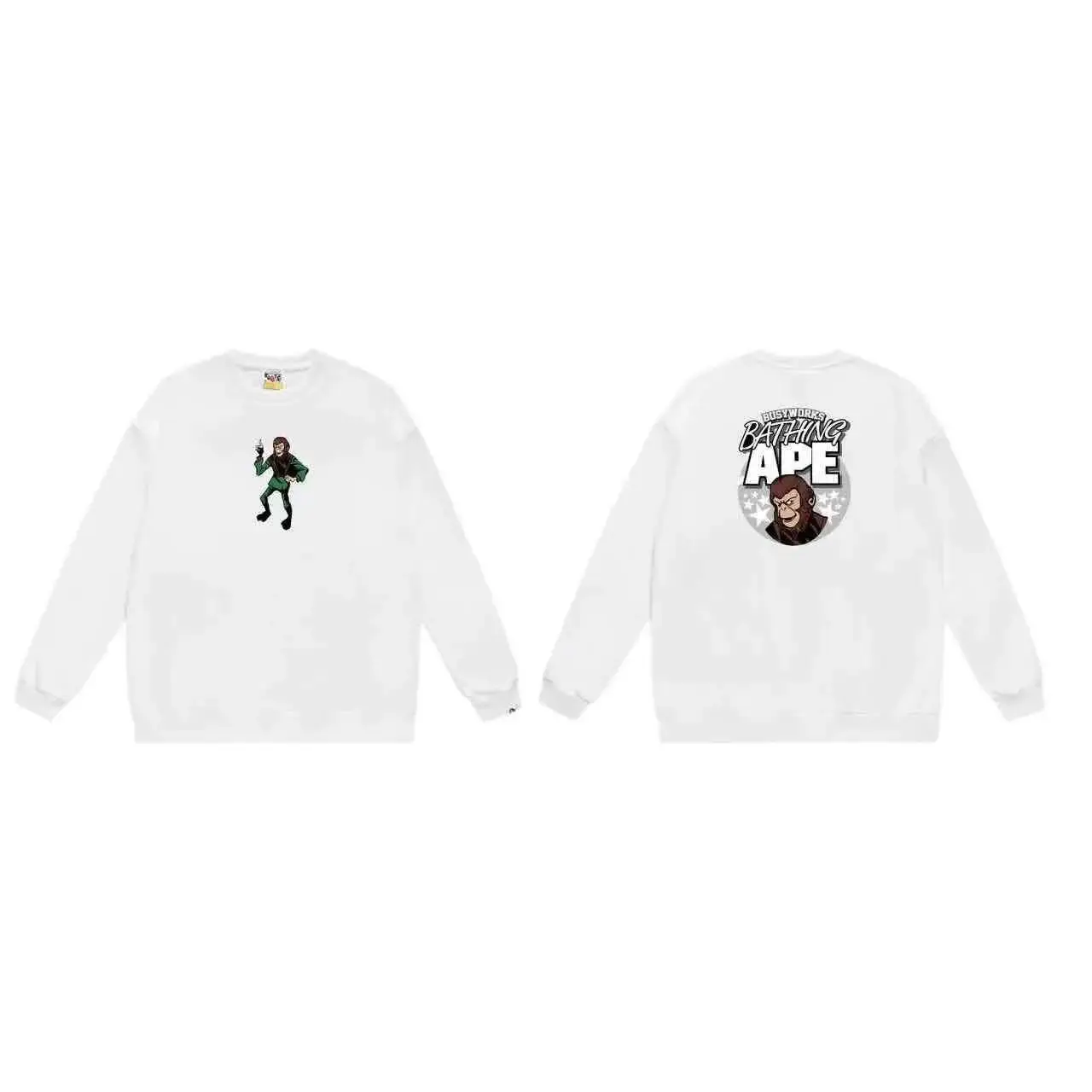 A Bathing Ape BAPE Rainbow Logo Crewneck Sweatshirt - Black — foto 5 de 6