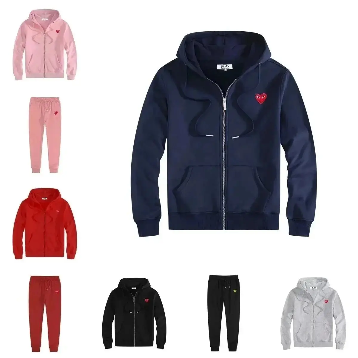 CDG Play Heart Logo Zip-Up Hoodie [36 styles]
