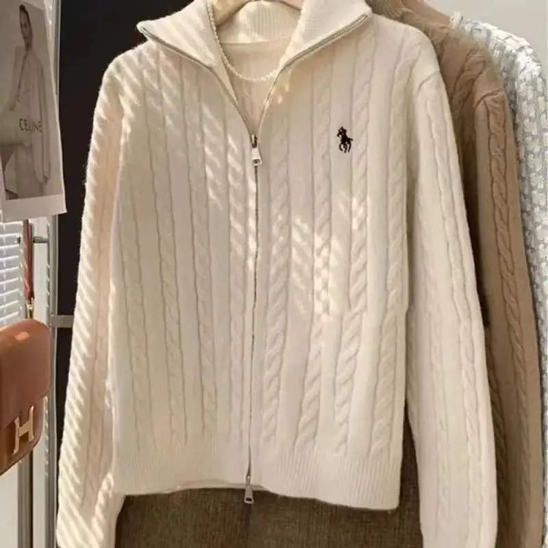 Polo Ralph Lauren Cable Knit Zip-Up Sweater [Loose Fit]